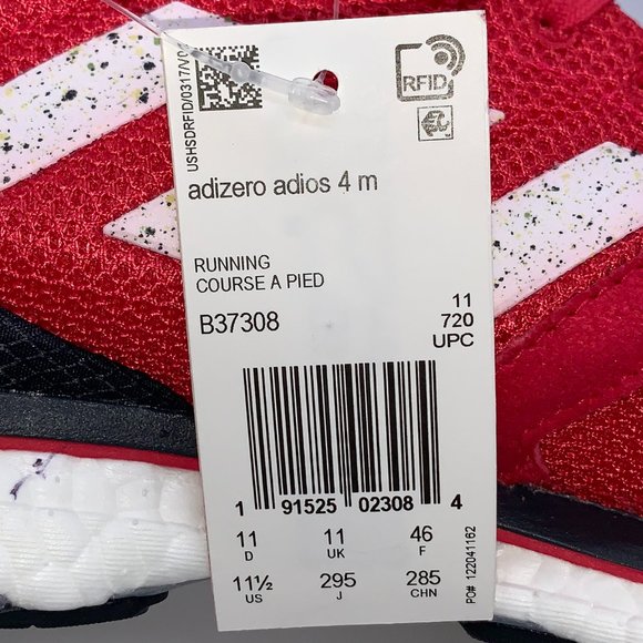 NEW Adidas Adizero Adios 4 Red Boost main image 5